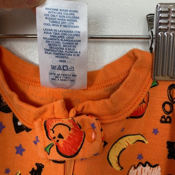 Gerber Orange Halloween Zip Up Onesie - Picture 6 of 6